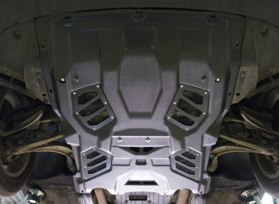 Porsche Macan (13–) Защита картера двигателя и кпп, композит 8 мм (V-все, АКПП, 4WD)